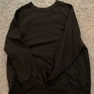 brown crew neck